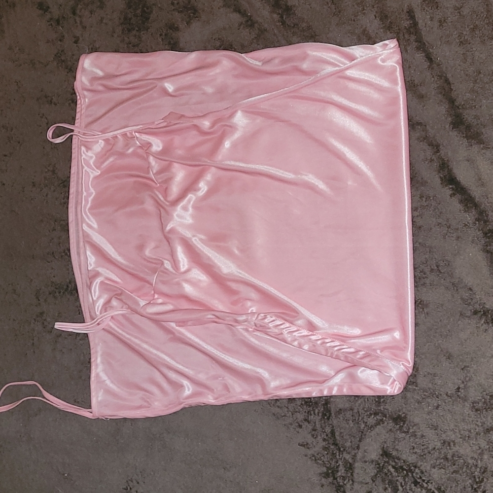 Bubble gum pink spaghetti strap dress
